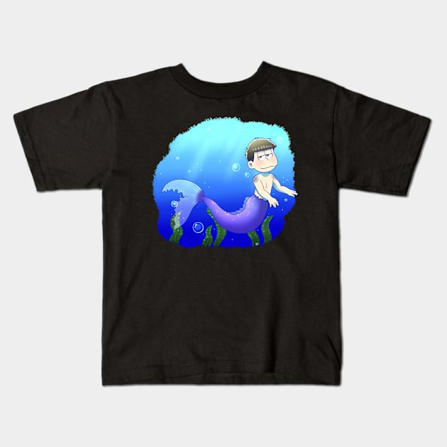 Osomatsu-san : Ichimatsu chibi (Merman) Kids T-Shirt by UndertaleSquirrel